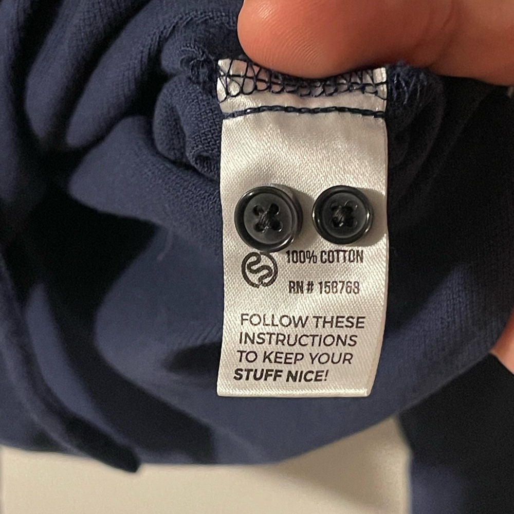 Nicestuff Navy Blue Garment with Button Detail - Picture 5 of 5